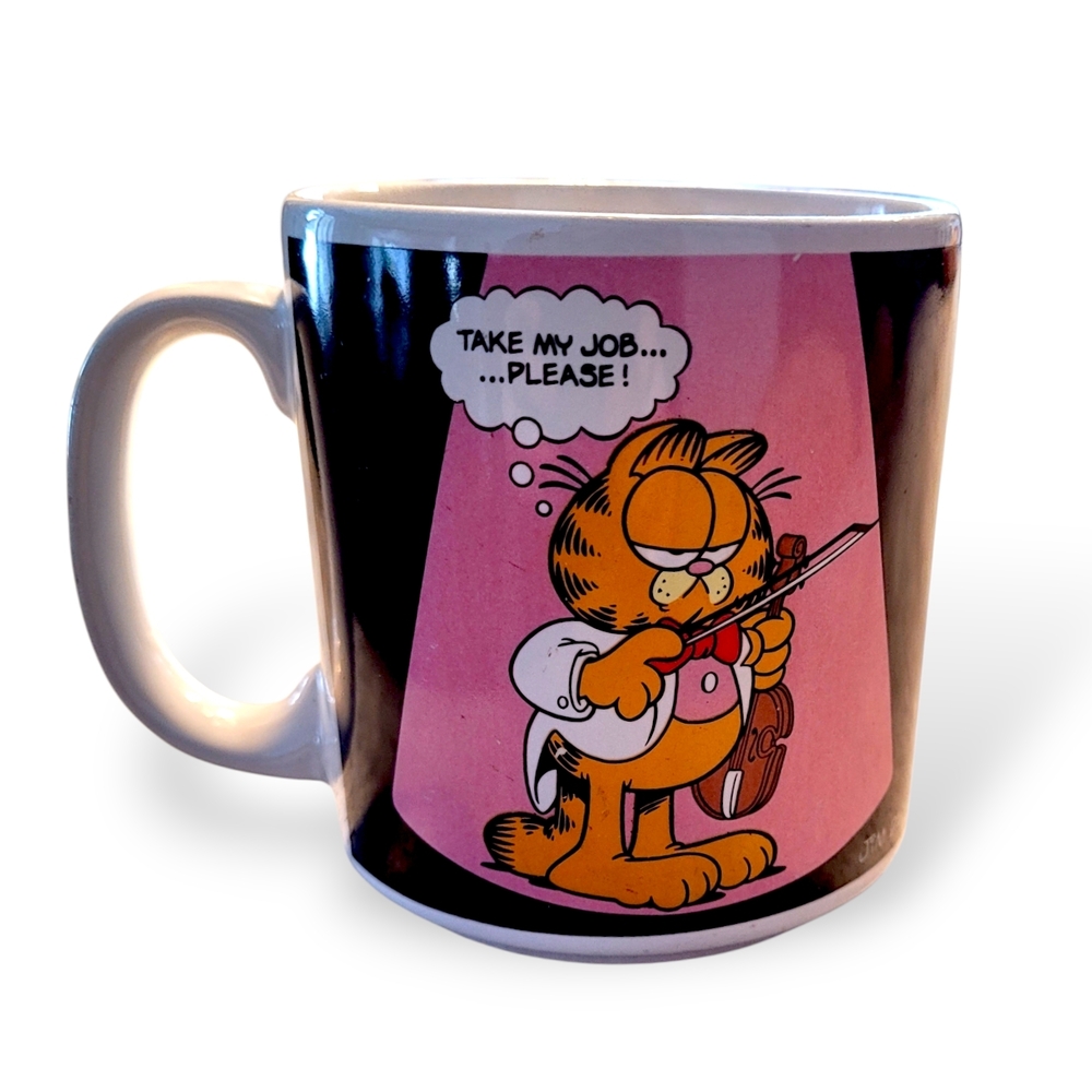 Vintage 1978 Enesco Garfield Coffee Mug Take My Job Please